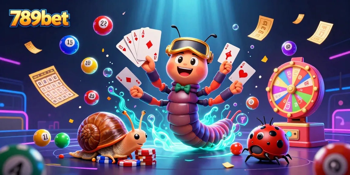 Experience thrilling gaming action with 789bet's colorful lottery scene featuring vibrant characters.