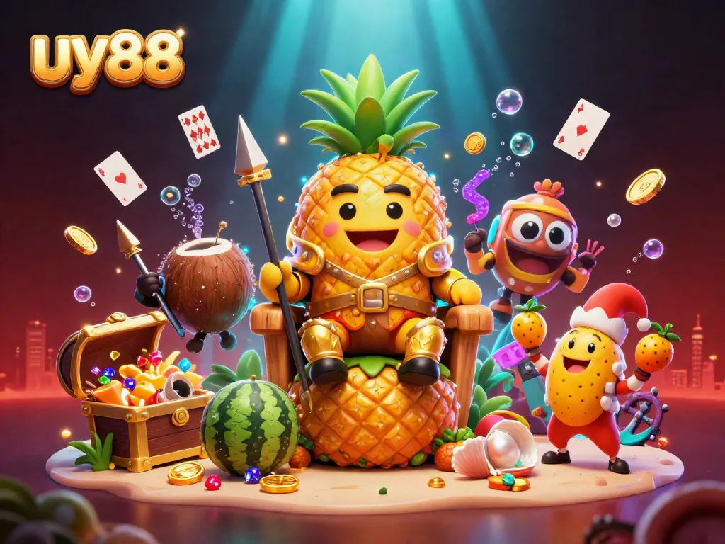 Spin to win at uy88 with vibrant characters and explosive gaming elements in a casino scene.